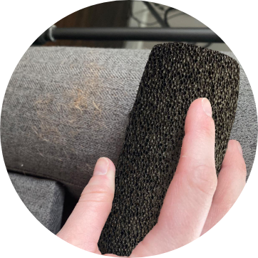 sweep gently across the surface